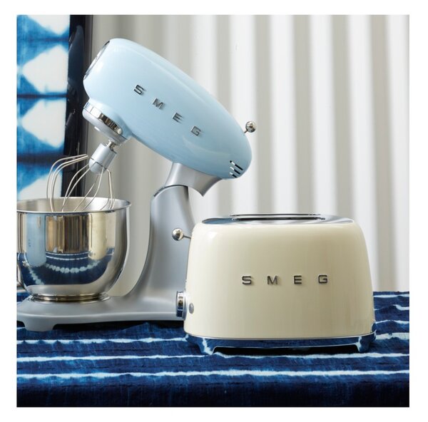 Smeg TSF01CREU Panna Lucido 50's Style Tostapane 2x2 Fette:2 Scomparti:2 AutoEspulsione Cassettino