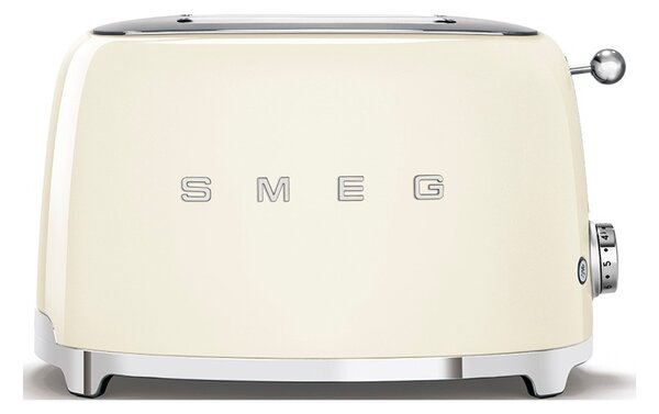 Smeg TSF01CREU Panna Lucido 50's Style Tostapane 2x2 Fette:2 Scomparti:2 AutoEspulsione Cassettino