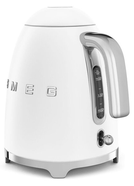 Smeg KLF03WHMEU Bianco Opaco 50's Style Bollitore 1,7 litri 7 Tazze Soft Opening AutoOFF 100°C