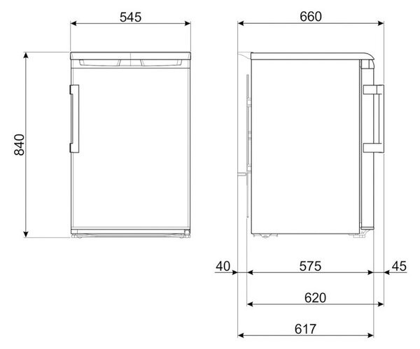 Smeg FA120E Bianco Frigorifero Monoporta 84x54 Vano Congelatore Interno