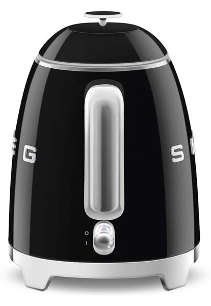 Smeg KLF05BLEU Nero Lucido 50's Style Mini Bollitore 0,8 litri 3 Tazze AutoOFF 100°C