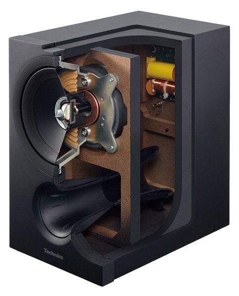Technics SB-C600E-K Black Coppia Casse Scaffale 60W 2vie T2.5 W15 BassReflex