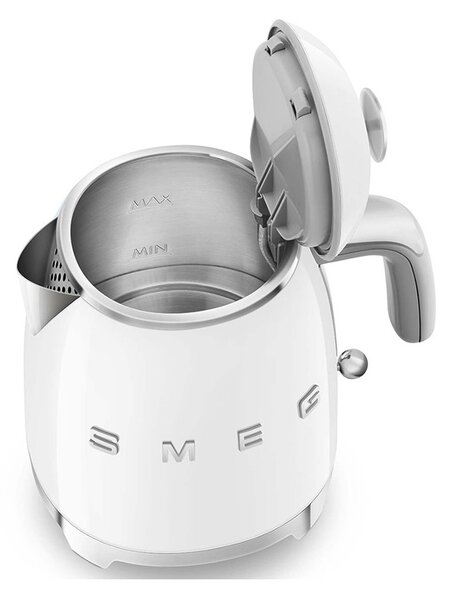 Smeg KLF05WHEU Bianco Lucido 50's Style Mini Bollitore 0,8 litri 3 Tazze AutoOFF 100°C