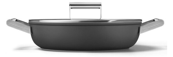 Smeg CKFD2811BLM Nero 50's Style Cookware Tegame 28cm 3,7L Antiaderente Coperchio