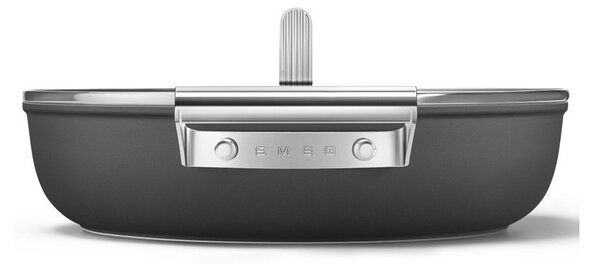 Smeg CKFD2811BLM Nero 50's Style Cookware Tegame 28cm 3,7L Antiaderente Coperchio