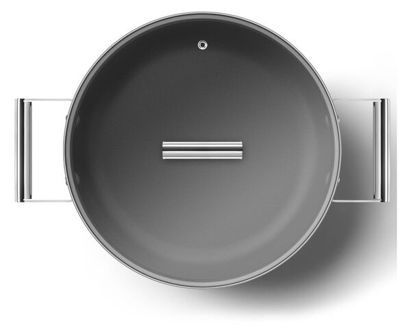 Smeg CKFD2811BLM Nero 50's Style Cookware Tegame 28cm 3,7L Antiaderente Coperchio