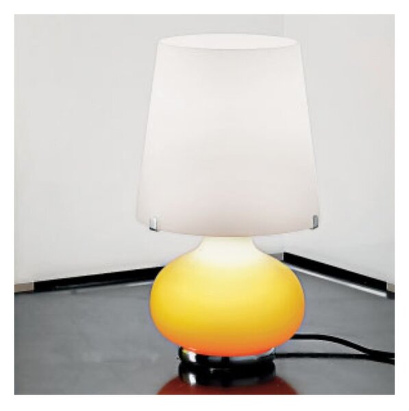 Rossini P.1305-35-AR Lampada Tavolo Vetro Murano InferioreArancio SuperioreBianco Arancione