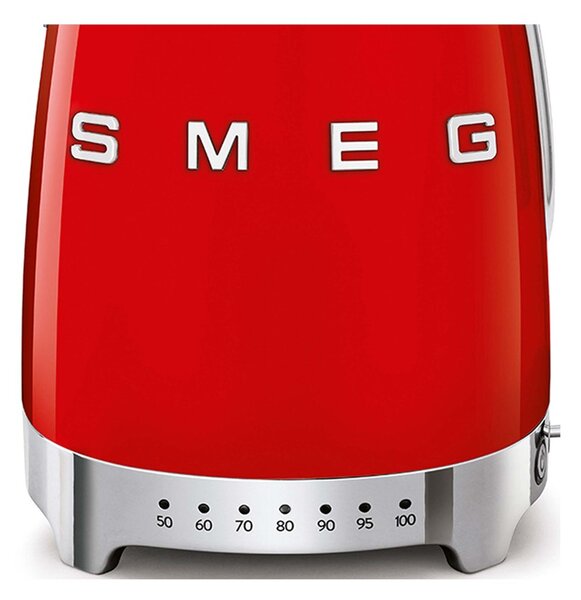 Smeg KLF04RDEU Rosso Lucido 50's Style Bollitore Elettronico 1,7 litri 7 Tazze Temperatura Variabile