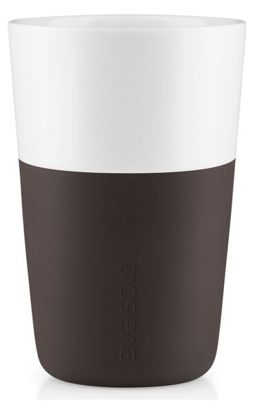 Eva Solo Bicchiere da Caffè Latte 2pz Chocolate 360ml Porcellana Guaina Silicone