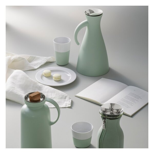 Eva Solo Bicchiere da Caffè Latte 2pz Sage 360ml Porcellana Guaina Silicone
