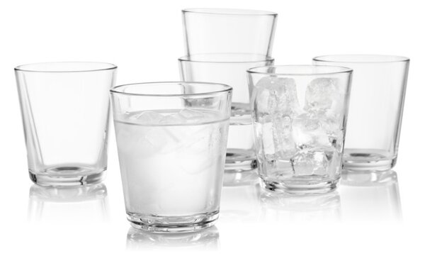 Eva Solo Bicchieri 6pz 25cl Vetro Temperato Resiste al Caldo e al Freddo Multiuso