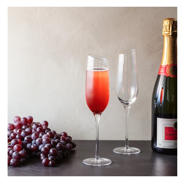 Eva Solo Calice da Vino Champagne 20cl Vetro Soffiato a Bocca Bordo Angolato