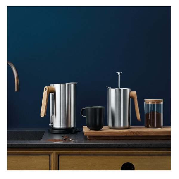 Eva Solo Bollitore Elettrico Nordic Kitchen 1.5L Acciaio Inossidabile Manico Rovere Oliato