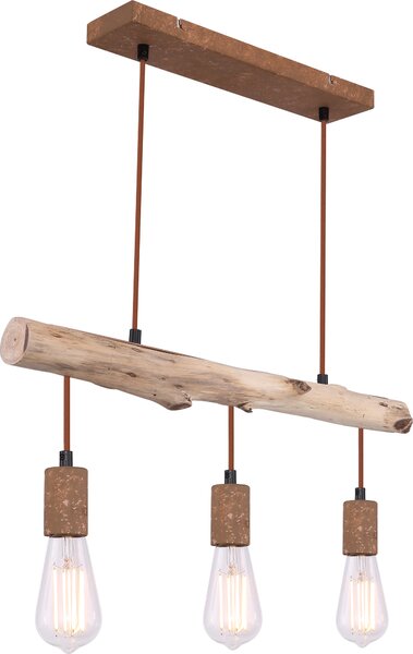 Globo Lighting Lampada a sospensione in metallo color ruggine, 3x E27