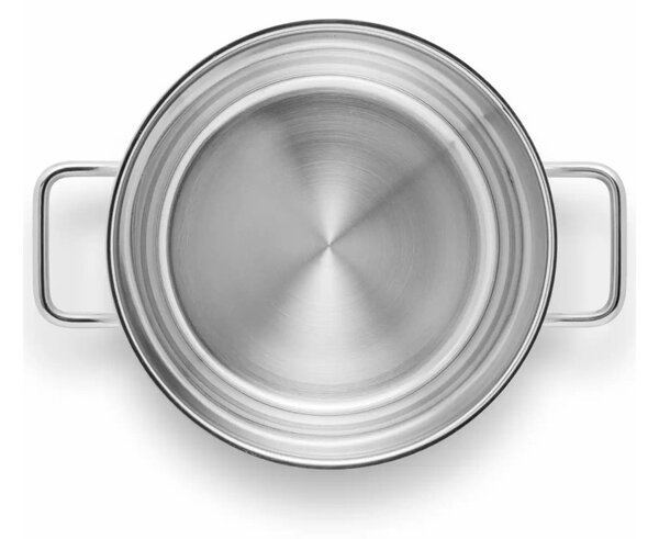 Eva Solo Pentola 2,2L 16cm Steel Line Inox Riciclato 90% Funziona su Gas Elettrico Induzione