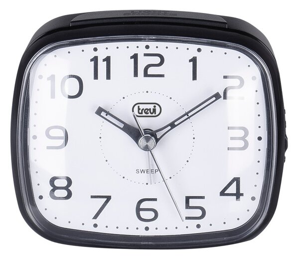 Trevi SL3054 Nero Orologio Sveglia Lancette Movimento Silenzioso Suoneria Elettronica