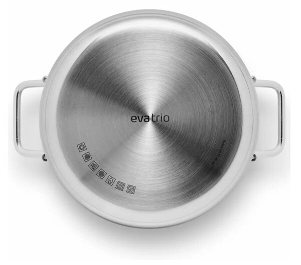 Eva Solo Pentola 2,2L 16cm Steel Line Inox Riciclato 90% Funziona su Gas Elettrico Induzione