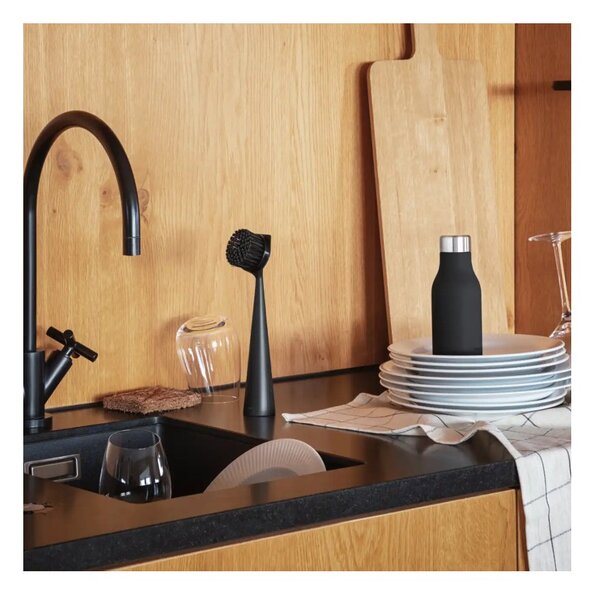 Eva Solo Squeeze Dispenser Sapone Black 0,2L Silicone Valvola per Dosaggio Detersivo Piatti