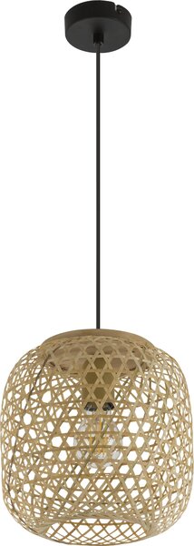 Lampada a sospensione, vimini di bambù, naturale, 23 cm