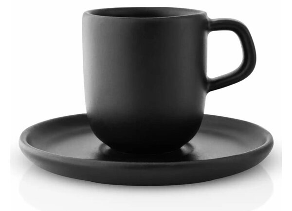 Eva Solo Tazzina da Caffè 6,5cl con Piattino Nordic Kitchen Black Gres Tools Design