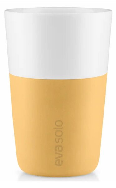Eva Solo Bicchiere da Caffè Latte 2pz Golden Sand 360ml Porcellana Guaina Silicone