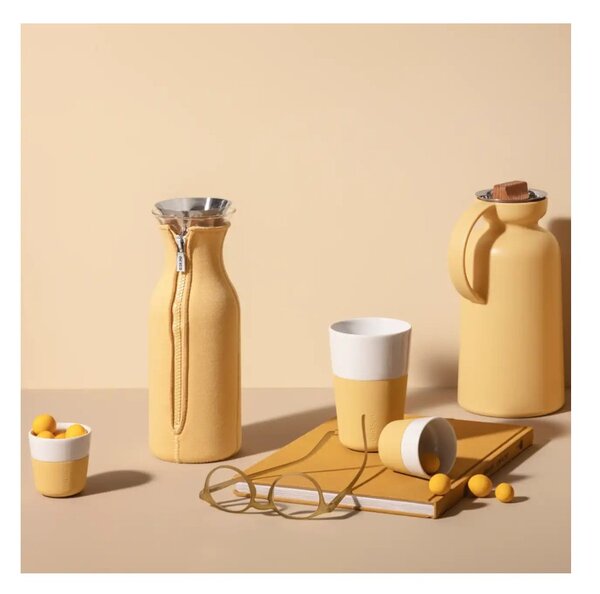 Eva Solo Bicchiere da Caffè Latte 2pz Golden Sand 360ml Porcellana Guaina Silicone