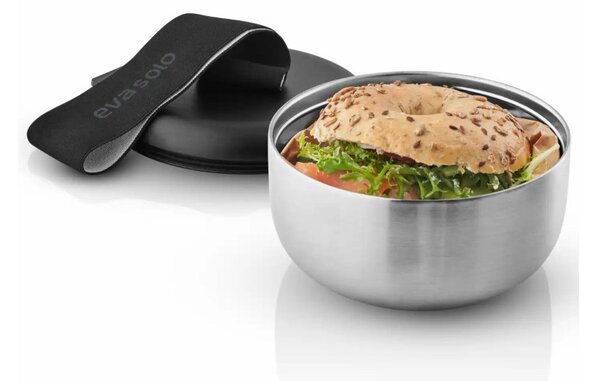 Eva Solo PortaPranzo ToGo Acciaio Nero Ciotola Isolata per Cibi Freddi 0,75l Diametro 15cm