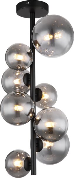Globo Lighting plafoniera in metallo nero opaco, 8x G9 LED