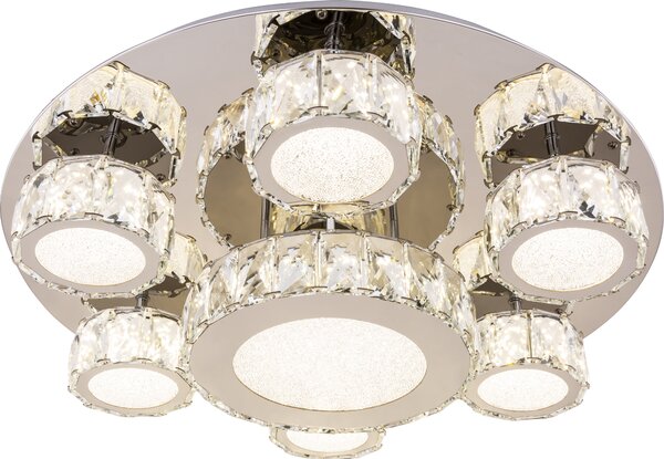 Globo Lighting|Lampada a soffitto in metallo cromato, LED