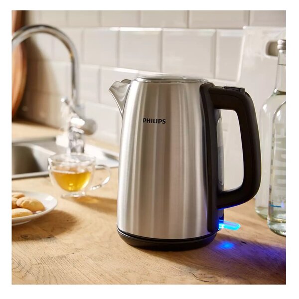 Philips HD9351/90 Inox Viva Collection Bollitore 1.7L 2200W Indicazione Tazza Filtro Calcare AutoOff