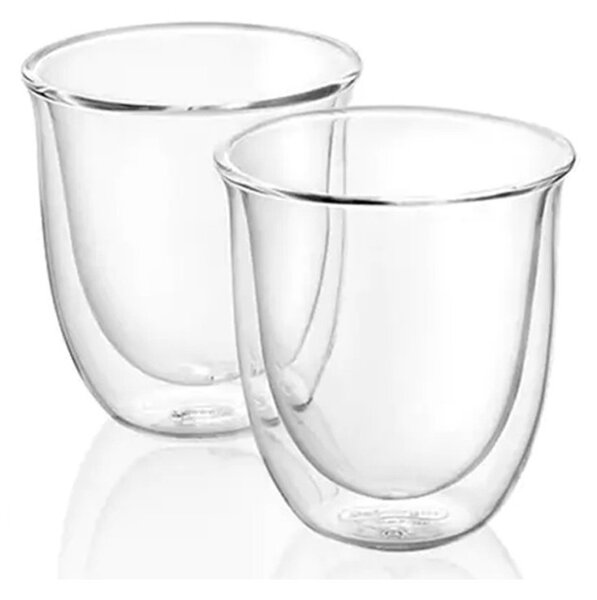 DeLonghi DLSC311 Bicchieri Cappuccino 2pz 270ml Vetro Doppia Parete Termica