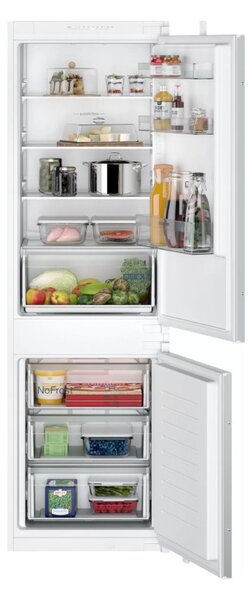Siemens KI86NNSE0 Frigorifero Incasso Combinato NoFrost Porta Traino 177x54 cm Classe E