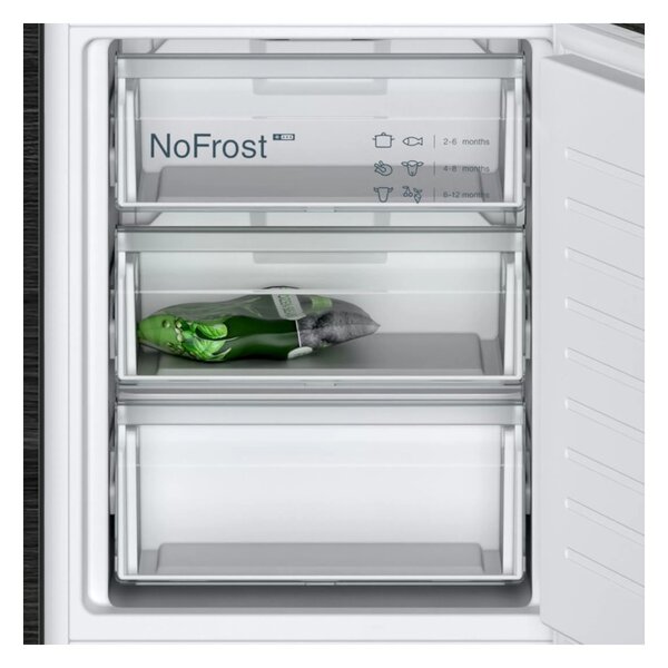 Siemens KI86NNSE0 Frigorifero Incasso Combinato NoFrost Porta Traino 177x54 cm Classe E