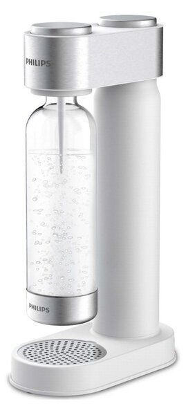 Philips ADD4902WH/10 White Inox Soda Maker Gasatore Acqua con Bombola Gas CO2 e Bottiglia PET