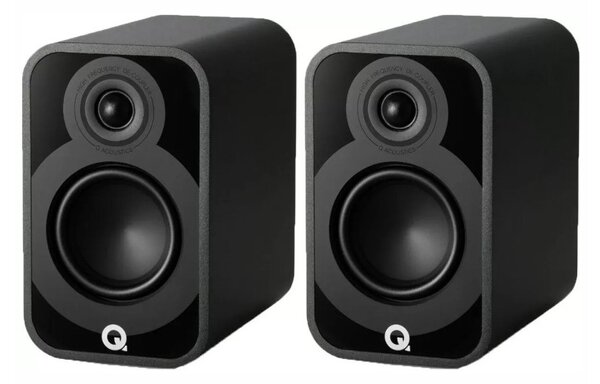 Q Acoustics 5010 Satin Black Coppia Casse Scaffale 90W 2vie T2,5 W11 BassReflex