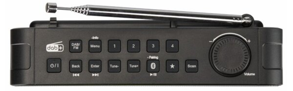 Panasonic RF-D15EG-K Black Radio DAB/DAB+ FM Bluetooth Sveglia Sleep Batteria Corrente