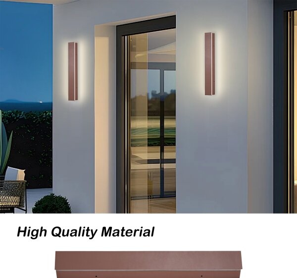 Brilagi - Lampada da parete esterna LINEAR LED/8W/230V 3000K IP65 30 cm marrone CRI 90