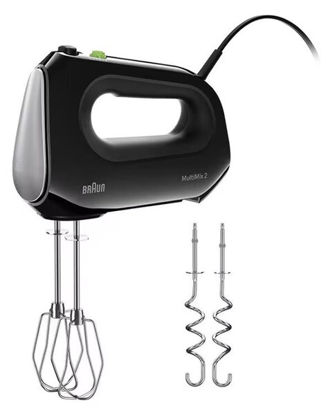 Braun HM2110BK MultiMix 2 Sbattitore 500W 4Velocità+Turbo 2Fruste 2Ganci