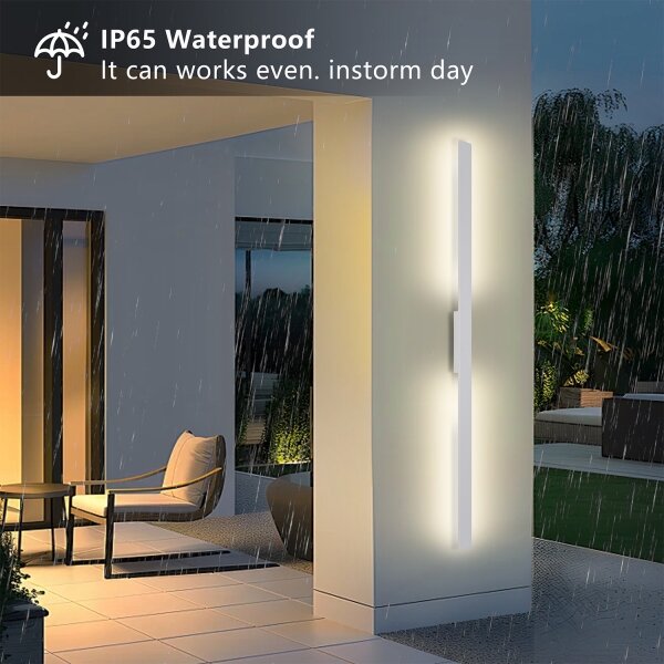 Brilagi - Applique da esterno LED LUNA 30W/230V 3000K IP65 150 cm bianco CRI 90