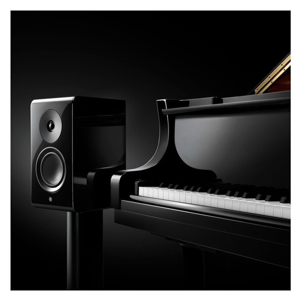 Yamaha NS-600A Black-Piano Coppia Casse Scaffale 2vie T3 W13 BassReflex 120W