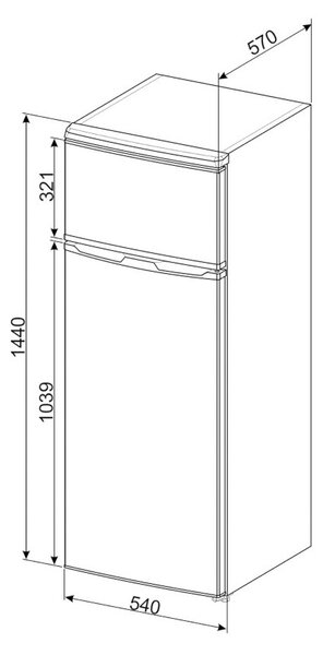 Smeg FD14ES SIlver Frigorifero DoppiaPorta 144x54 ManiglieIntegrate