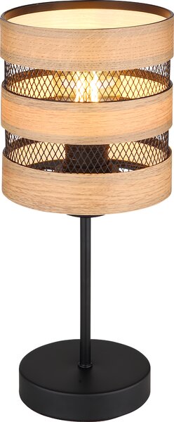 Globo Lighting lampada da tavolo in metallo nero opaco, 1x E27