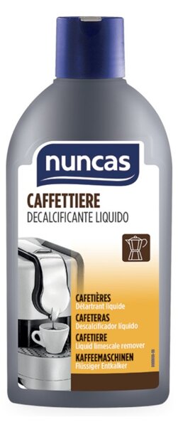 Nuncas Caffettiere Decalcificante Liquido 250ml Elimina il Calcare Non Lascia Residui