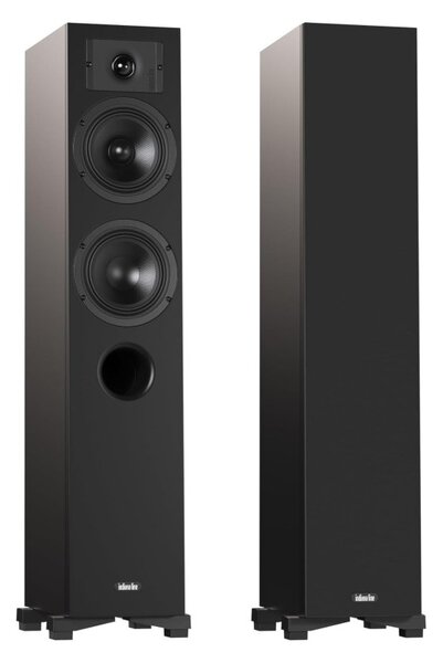 Indiana Line Diva 5 B Black Coppia Casse Pavimento 130W 2,5vie T2,6 M15 W15 BassReflex