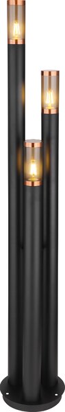 Globo Lighting luce per esterni in acciaio inox nero, 3x E27