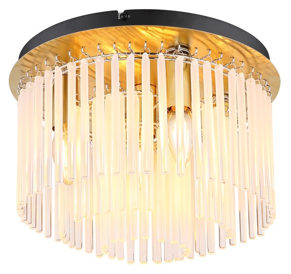 Plafoniera soggiorno cristalli soffitto camera da letto color oro 15698DM