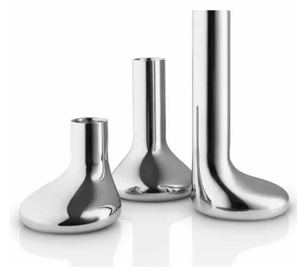Eva Solo Mellow Set di 3 Candelieri Acciao Inox 3 Misure 8cm 12cm 16cm