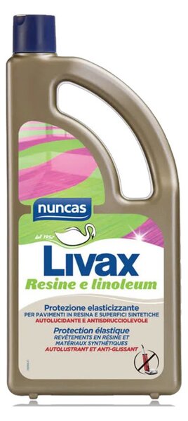 Nuncas Livax Resine e Linoleum 1L Cera Protettiva AutoLucidante Pavimenti in Gomma e Materiali Sintetici