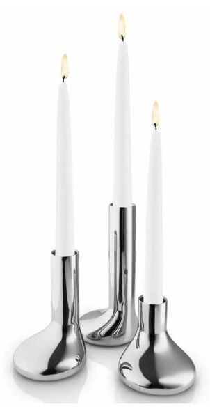 Eva Solo Mellow Set di 3 Candelieri Acciao Inox 3 Misure 8cm 12cm 16cm