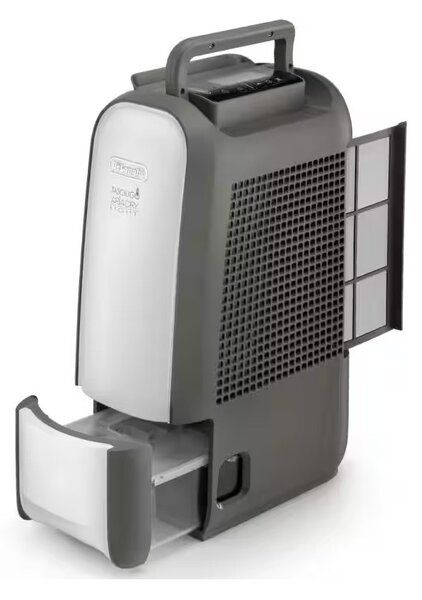 DeLonghi DNS80 Tasciugo AriaDry Light Deumidificatore Ionizzatore 7,5L/24h Tanica 2,8L Scarico Continuo
